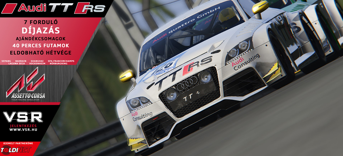 Új Assetto corsa bajnokság: Audi TT RS Cup