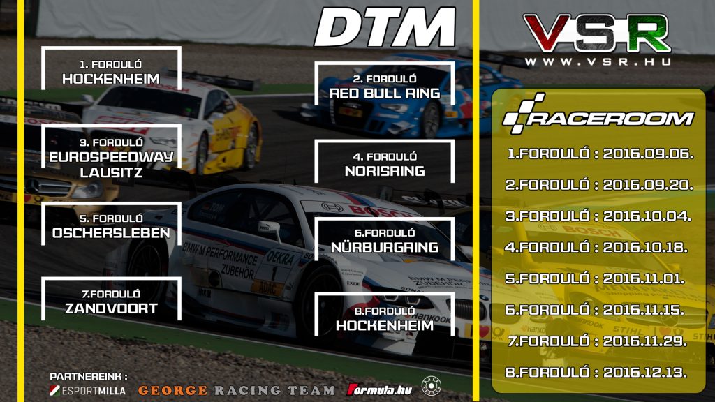 Raceroom DTM naptár